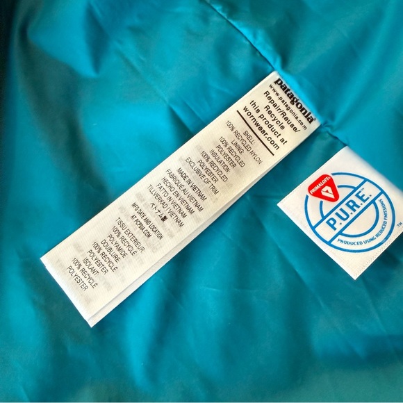 NWOT Patagonia Boys’ Nano Puff Brick Quilted Jacket XL (14) in Passage Blue - Picture 7 of 9